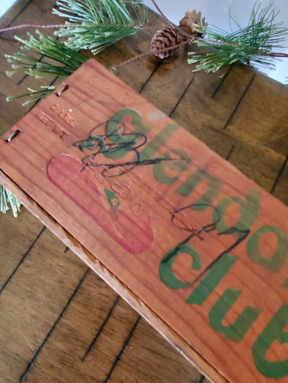 Vintage Glendale Club Wooden Cheese Box Rustic Farmhouse Decor Pauly Wisconsin - Picture 9 of 10